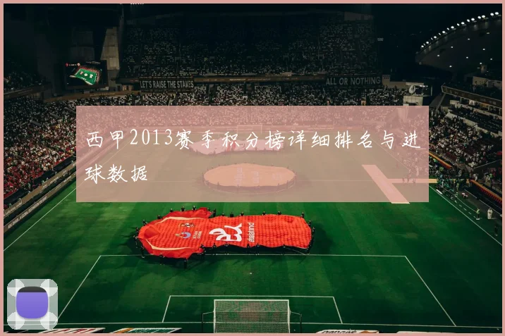 西甲2013赛季积分榜详细排名与进球数据